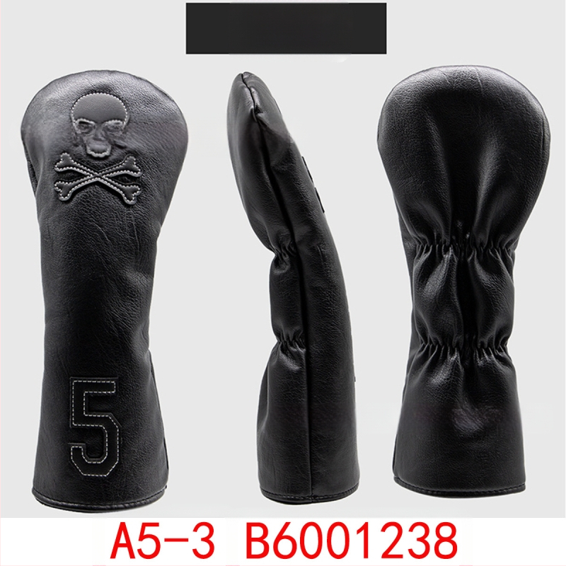 Sandėlyje didmeninė prekyba raudonos ir baltos linijos kaukolės medinio strypo dangteliu stačiu kampu / pusapvaliu / kvadratiniu stūmiklio dangteliu golfo lazdos dangteliu