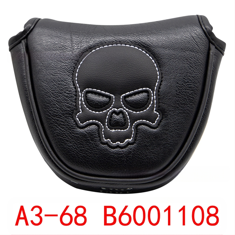 Sandėlyje didmeninė prekyba raudonos ir baltos linijos kaukolės medinio strypo dangteliu stačiu kampu / pusapvaliu / kvadratiniu stūmiklio dangteliu golfo lazdos dangteliu