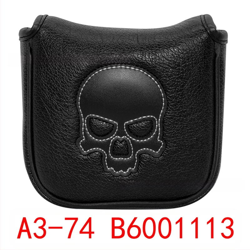 Sandėlyje didmeninė prekyba raudonos ir baltos linijos kaukolės medinio strypo dangteliu stačiu kampu / pusapvaliu / kvadratiniu stūmiklio dangteliu golfo lazdos dangteliu