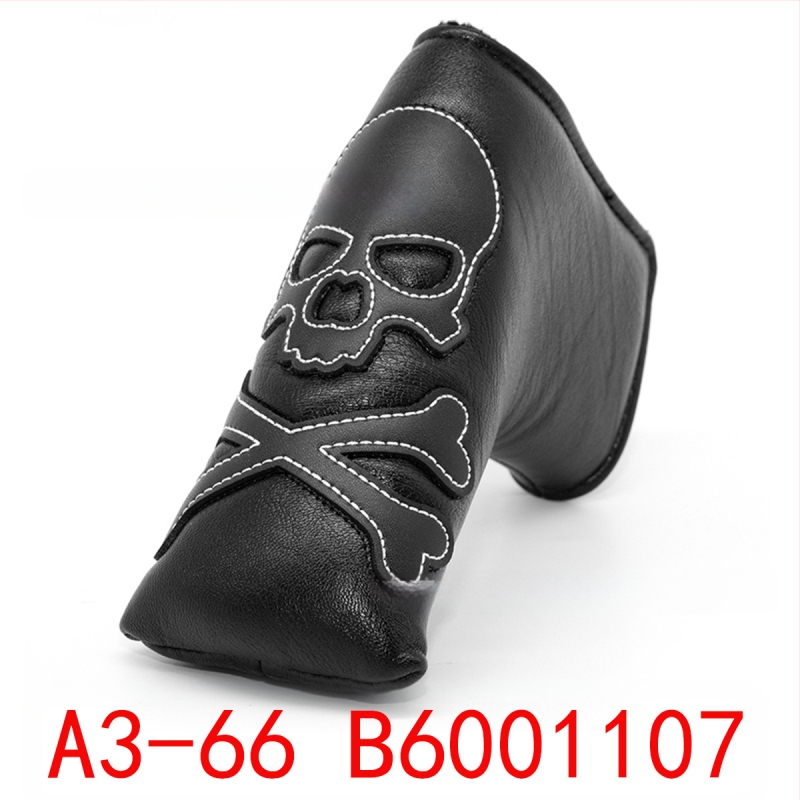 Sandėlyje didmeninė prekyba raudonos ir baltos linijos kaukolės medinio strypo dangteliu stačiu kampu / pusapvaliu / kvadratiniu stūmiklio dangteliu golfo lazdos dangteliu