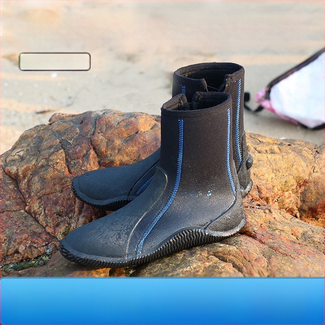 Ekspordikvaliteediga sukeldumissaapad, libisemiskindlad torkekindlad pääste- ja üleujutustõrjeks mõeldud 5 mm paksused kõrge säärega snorgeldamis- ja rannajalatsid