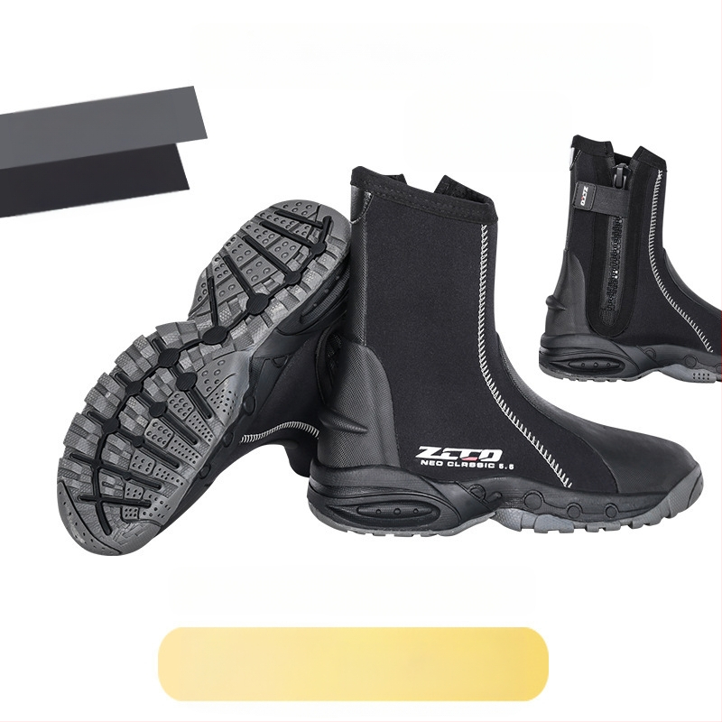 Ekspordikvaliteediga sukeldumissaapad, libisemiskindlad torkekindlad pääste- ja üleujutustõrjeks mõeldud 5 mm paksused kõrge säärega snorgeldamis- ja rannajalatsid