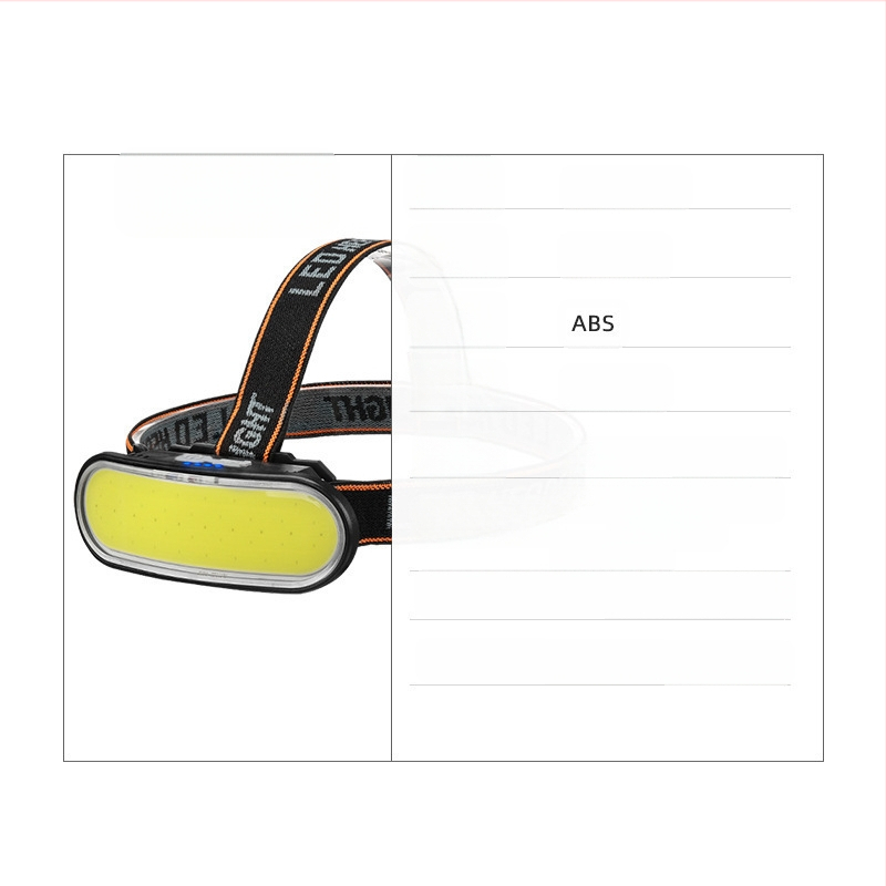 Įkraunamas, stiprus, tarpvalstybinis žibintuvėlis, montuojamas ant galvos, LED lauko namų dvigubo šviesos šaltinio, naktinis žvejybos apšvietimas