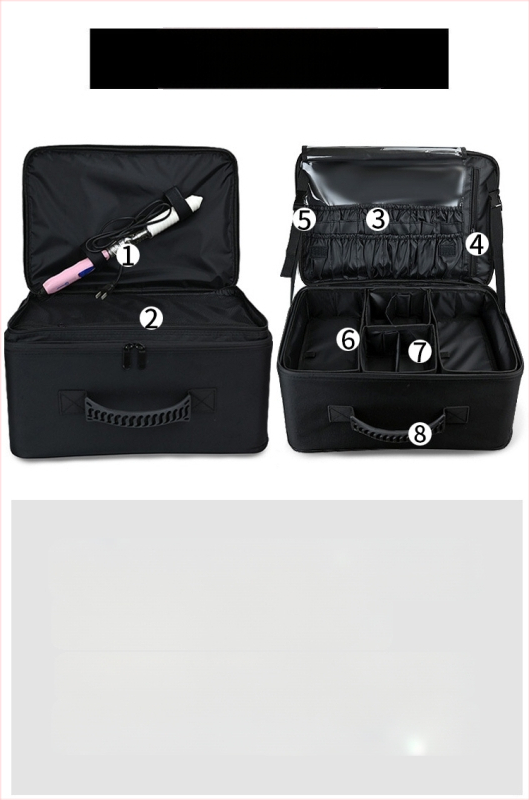 Kõrgendatud professionaalne meigikunstniku kosmeetikakott kaasaskantav multifunktsionaalne küünte ilu ripsmete tätoveeringute tikkimise tööriistakast