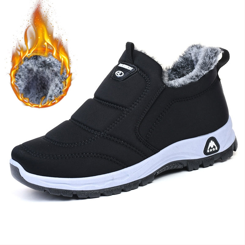 Régi pekingi pamut téli női cipők polár béléssel és hőtech technológiával középkorú és idős anyáknak, csúszásgátló puha talppal, vastagított pamut csizmák időseknek és nagymamáknak