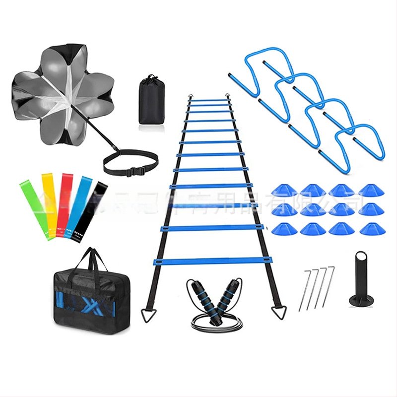 Futballedzés Agilis létra Logó Tárcsás ellenállás Esernyő Puha ruha Ugrórács Agilis létra Kötéllétra Edzőruha