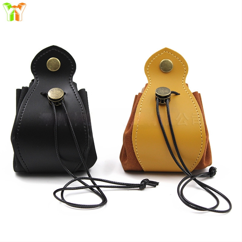 Antik tárolótáska, játék dobókocka táska, ékszertároló táska, kontrasztos bőr dobókocka táska