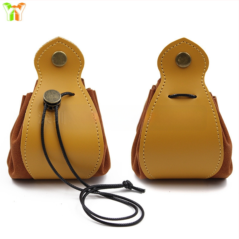 Antik tárolótáska, játék dobókocka táska, ékszertároló táska, kontrasztos bőr dobókocka táska