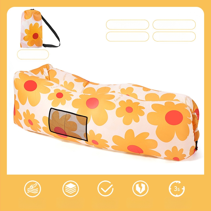 Възглавница за мързелив надуваем диван, преносим външен плажен въздушен диван, съвпадащ цвят, мързелив спален чувал, легло на едро, производител на едро