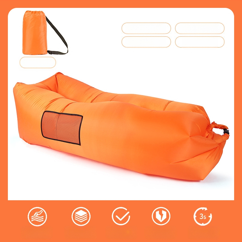 Възглавница за мързелив надуваем диван, преносим външен плажен въздушен диван, съвпадащ цвят, мързелив спален чувал, легло на едро, производител на едро