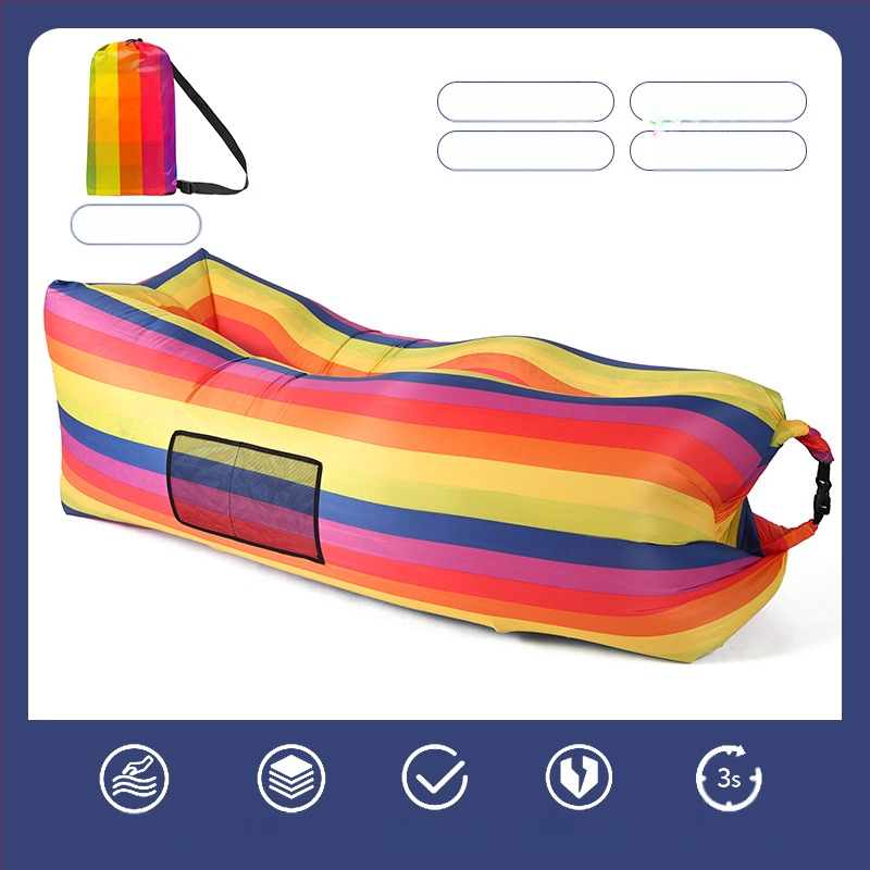 Възглавница за мързелив надуваем диван, преносим външен плажен въздушен диван, съвпадащ цвят, мързелив спален чувал, легло на едро, производител на едро