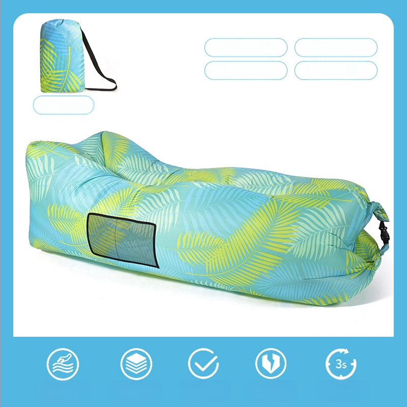 Възглавница за мързелив надуваем диван, преносим външен плажен въздушен диван, съвпадащ цвят, мързелив спален чувал, легло на едро, производител на едро