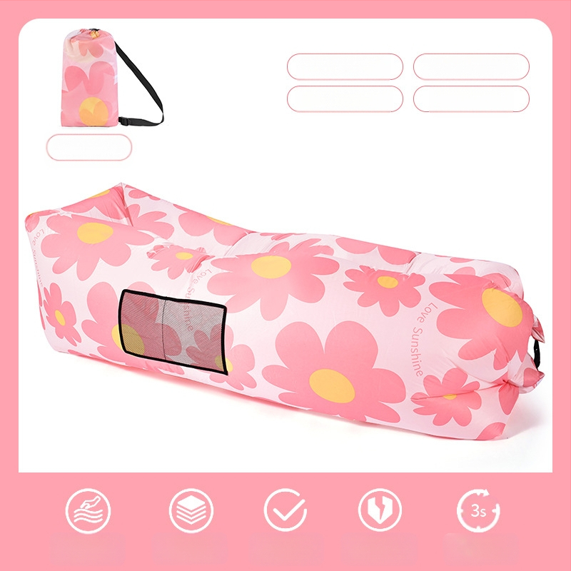 Възглавница за мързелив надуваем диван, преносим външен плажен въздушен диван, съвпадащ цвят, мързелив спален чувал, легло на едро, производител на едро