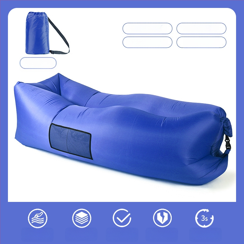 Възглавница за мързелив надуваем диван, преносим външен плажен въздушен диван, съвпадащ цвят, мързелив спален чувал, легло на едро, производител на едро