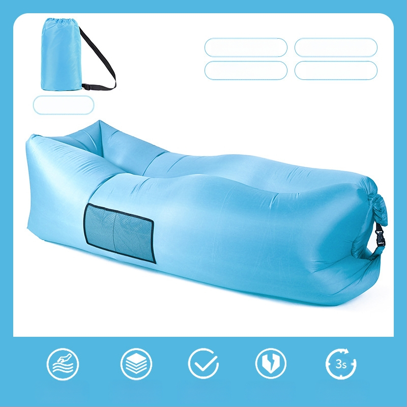 Възглавница за мързелив надуваем диван, преносим външен плажен въздушен диван, съвпадащ цвят, мързелив спален чувал, легло на едро, производител на едро