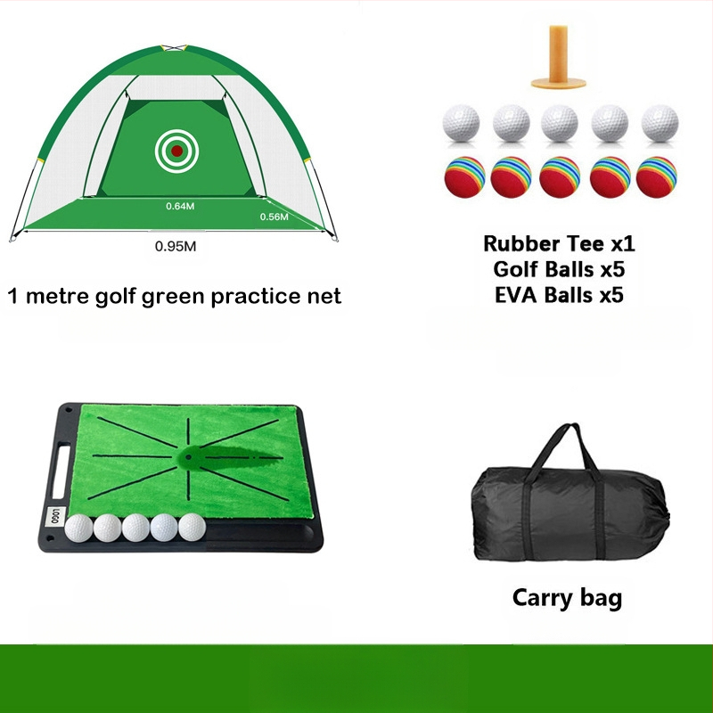 Gyárilag közvetlen szállítású hinta edző hintaháló ütőketrec levehető, kényelmes beltéri golf gyakorlóháló