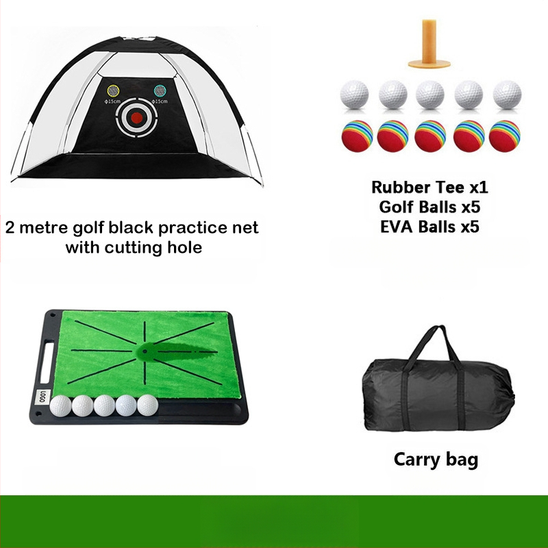 Gyárilag közvetlen szállítású hinta edző hintaháló ütőketrec levehető, kényelmes beltéri golf gyakorlóháló