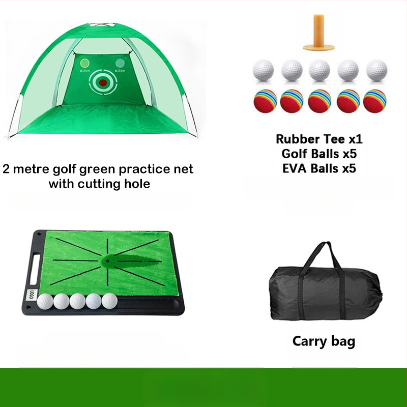 Gyárilag közvetlen szállítású hinta edző hintaháló ütőketrec levehető, kényelmes beltéri golf gyakorlóháló