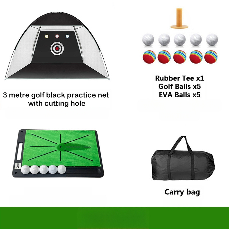 Gyárilag közvetlen szállítású hinta edző hintaháló ütőketrec levehető, kényelmes beltéri golf gyakorlóháló