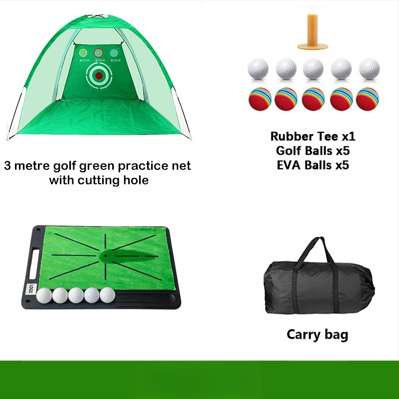 Gyárilag közvetlen szállítású hinta edző hintaháló ütőketrec levehető, kényelmes beltéri golf gyakorlóháló