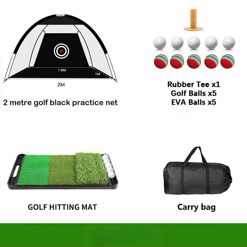 Gyárilag közvetlen szállítású hinta edző hintaháló ütőketrec levehető, kényelmes beltéri golf gyakorlóháló