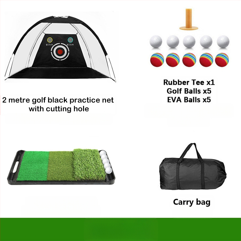 Gyárilag közvetlen szállítású hinta edző hintaháló ütőketrec levehető, kényelmes beltéri golf gyakorlóháló