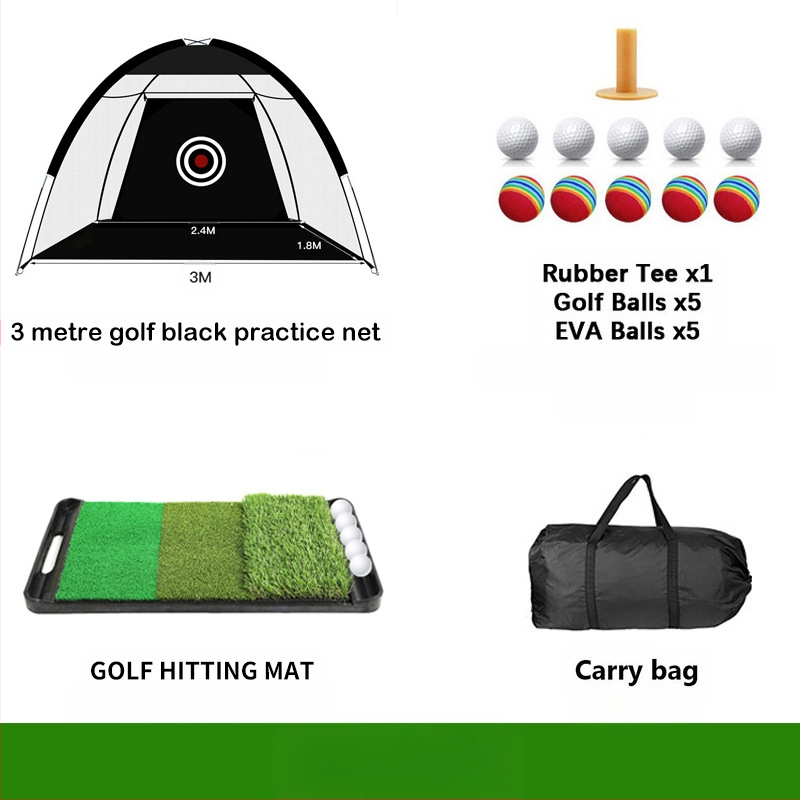 Gyárilag közvetlen szállítású hinta edző hintaháló ütőketrec levehető, kényelmes beltéri golf gyakorlóháló