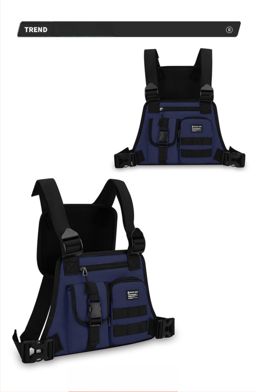 Férfi élénk színű, egyszerű, könnyű mellkasi táska, mobiltelefon táska, divatos, sport stílusú, európai és amerikai trendi férfi táska, határokon átnyúló férfi táska