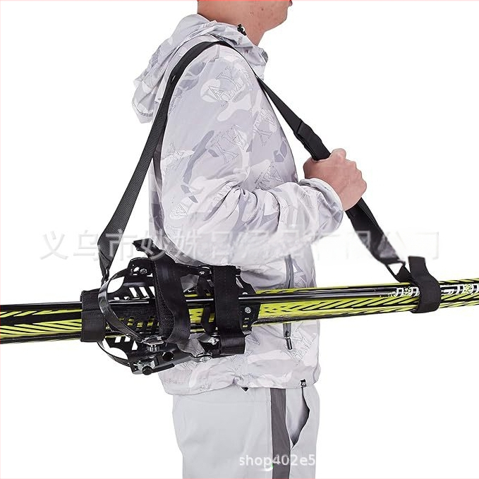 Tarpvalstybinis „Amazon“ žieminių slidinėjimo lazdų dirželis, lengvai nešiojamas slidinėjimo įrangos reguliuojamas nailono pečių dirželis