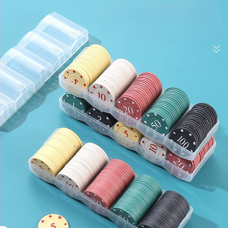 Bónusz Érme Sakk és Kártyaszoba Kártyák Póker Játék Pontok Kártyagép Texas Hold`em Mahjong Zseton Érme Műanyag