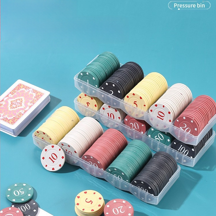 Bónusz Érme Sakk és Kártyaszoba Kártyák Póker Játék Pontok Kártyagép Texas Hold`em Mahjong Zseton Érme Műanyag