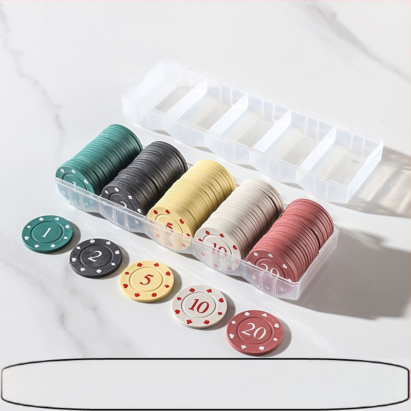 Bónusz Érme Sakk és Kártyaszoba Kártyák Póker Játék Pontok Kártyagép Texas Hold`em Mahjong Zseton Érme Műanyag