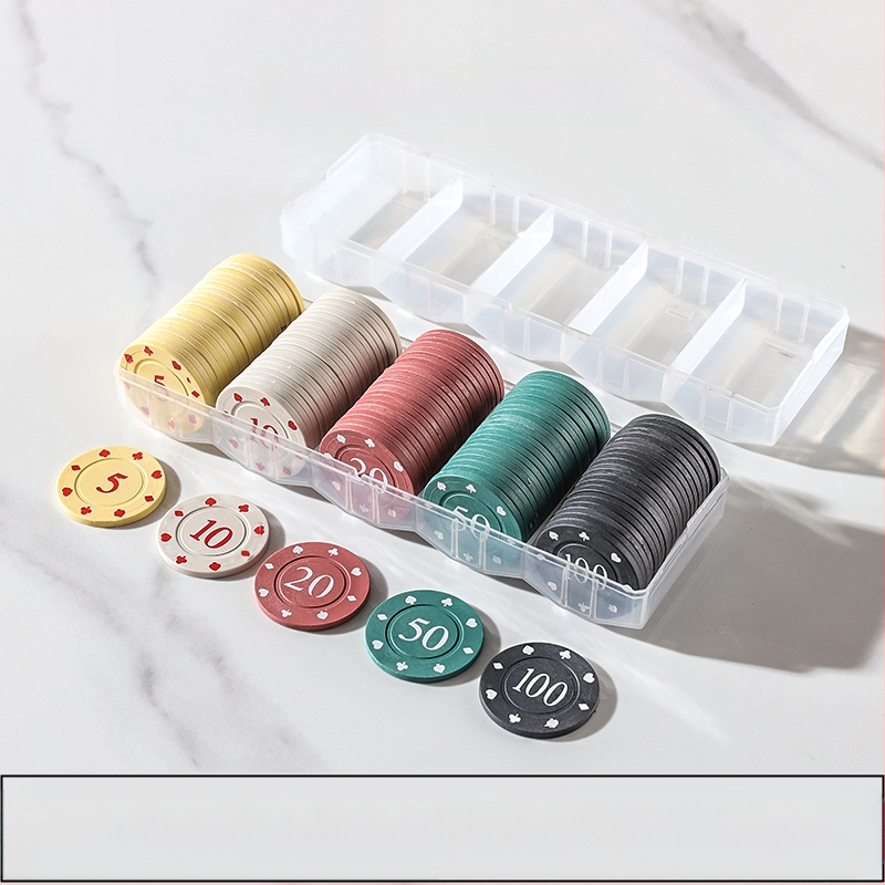 Bónusz Érme Sakk és Kártyaszoba Kártyák Póker Játék Pontok Kártyagép Texas Hold`em Mahjong Zseton Érme Műanyag