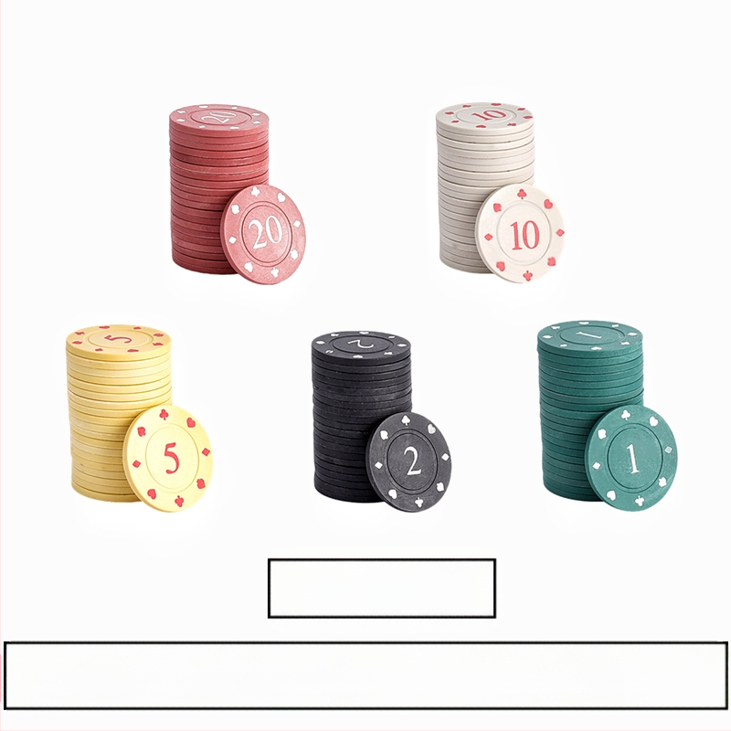 Bónusz Érme Sakk és Kártyaszoba Kártyák Póker Játék Pontok Kártyagép Texas Hold`em Mahjong Zseton Érme Műanyag
