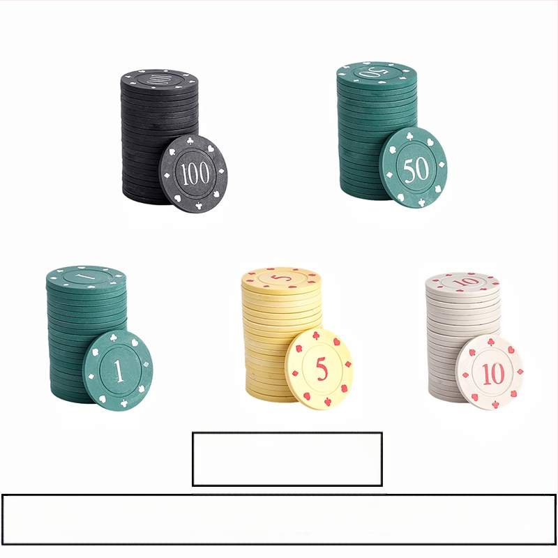 Bónusz Érme Sakk és Kártyaszoba Kártyák Póker Játék Pontok Kártyagép Texas Hold`em Mahjong Zseton Érme Műanyag