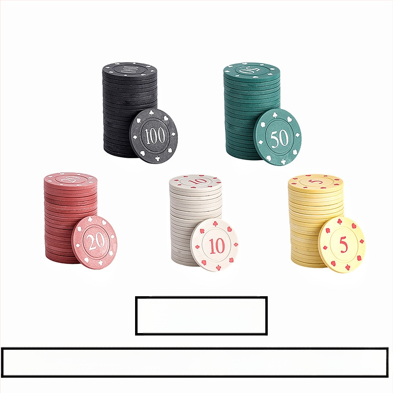 Bónusz Érme Sakk és Kártyaszoba Kártyák Póker Játék Pontok Kártyagép Texas Hold`em Mahjong Zseton Érme Műanyag