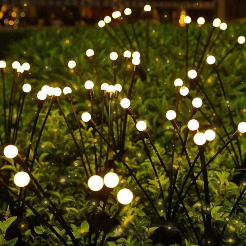Tarpvalstybinis saulės energija varomo „Firefly“ grindų šviestuvas kiemui, atsparus vandeniui, dekoratyvinis lauko apšvietimas, naktinė lemputė, dekoratyvinė lempa