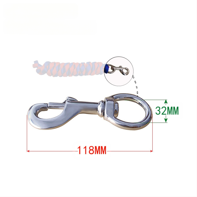 16 mm paksune pulsaatorköis, paksendatud hõbedasulamist suure konksuga hobuseköis, neljaharuline kootud lemmikloomaköis