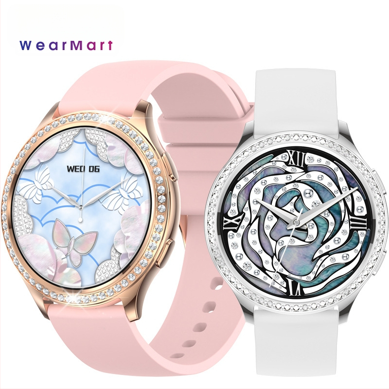 Lagani luksuzni ženski dijamantni AK53 pametni sat 1,32 inča Bluetooth poziv otkucaji srca zdravi sportski prekogranična vanjska trgovina japanski