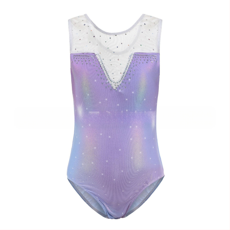 Laos Kõrge elastsusega tüdrukute võimlemisriided Balletiriided Etendusriided Tantsuriided Kitsad testitud Romper Plus