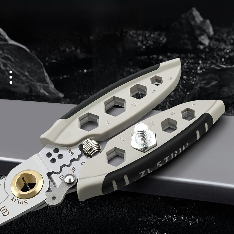 Tuosen višenamjenski alat za skidanje izolacije 7 inča, specijalni alat za električare, rezač žice, izvlačenje žice, prešanje žice, vijak za namatanje žice