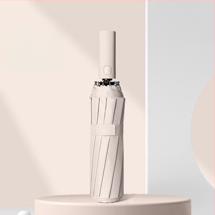 Pilnai automatinis „Milet“ 12 kauliukų trijų dalių vinilo skėtis, spausdinamas su LOGO reklaminiu dovanų skėčiu, didmeninė prekyba