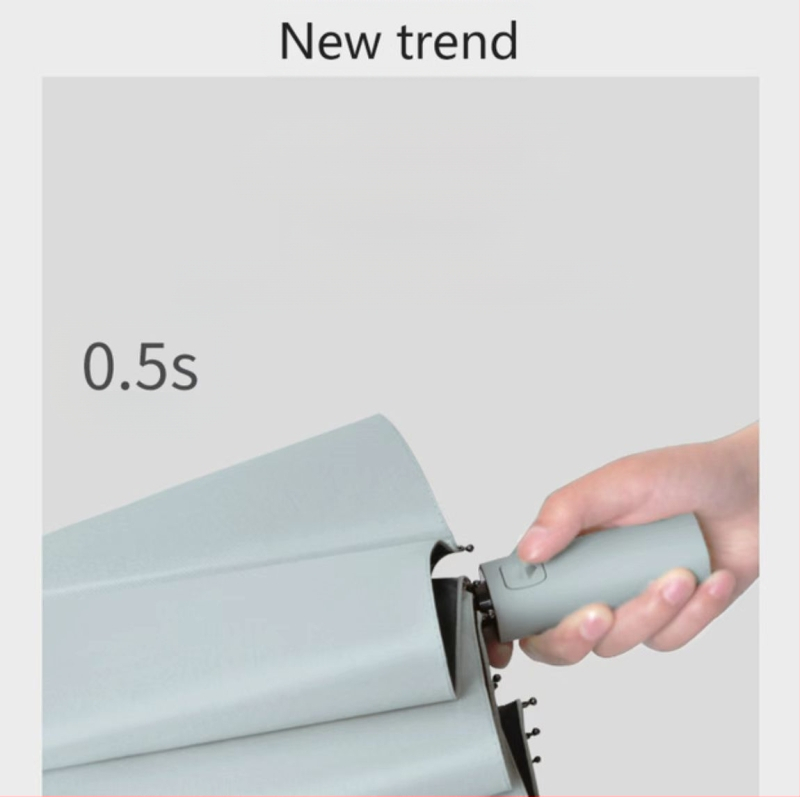 Pilnai automatinis „Milet“ 12 kauliukų trijų dalių vinilo skėtis, spausdinamas su LOGO reklaminiu dovanų skėčiu, didmeninė prekyba