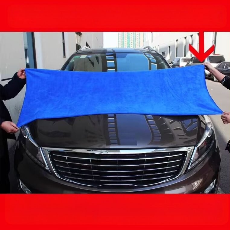 Automobilių plovimo didelis rankšluostis, prailgintas, sugeriantis, sutirštintas, didelis automobilio valymo audinys be pūkelių, aksominis