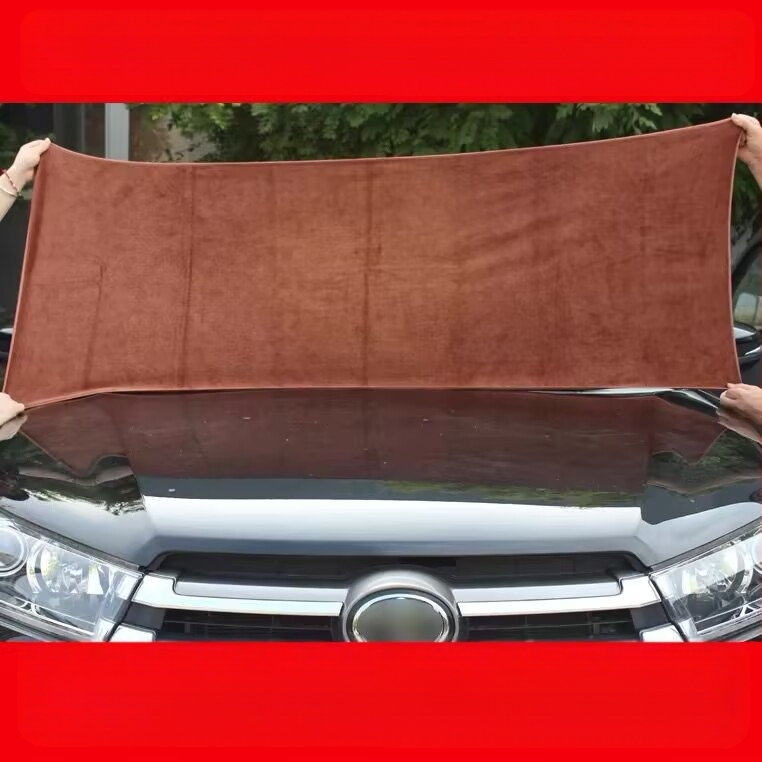 Automobilių plovimo didelis rankšluostis, prailgintas, sugeriantis, sutirštintas, didelis automobilio valymo audinys be pūkelių, aksominis