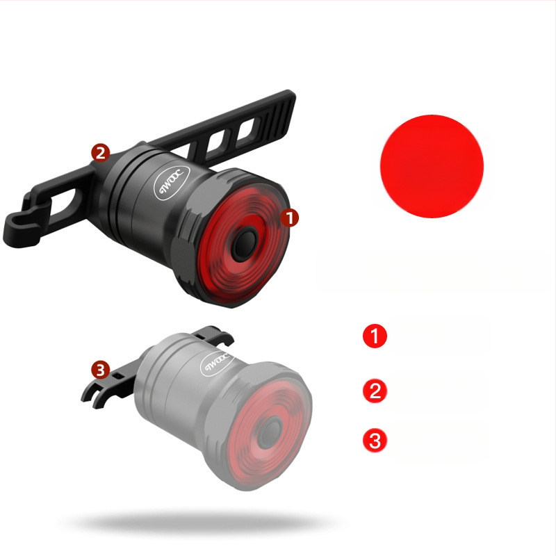 Dviračio išmanusis stabdžių galinis žibintas su automatiniu indukciniu užvedimu ir stabdymu, galinis žibintas su USB įkrovimu, TWOOC galinis žibintas