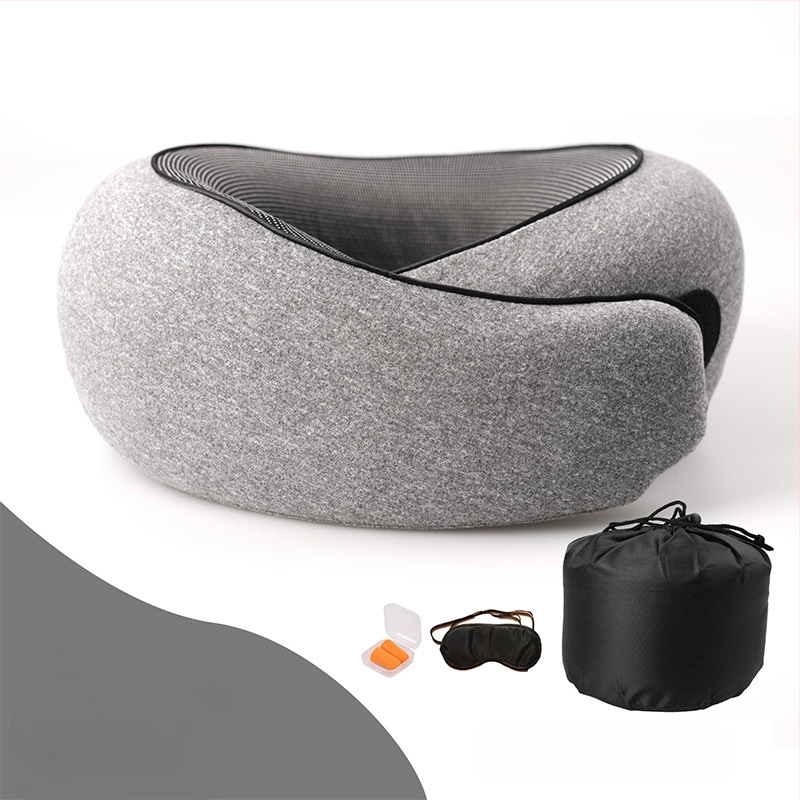 Διασυνοριακό Amazon χονδρικής υψηλής ποιότητας αφρός μνήμης μαξιλάρι σε σχήμα U μπορεί να αποθηκευτεί σε σχήμα U λαιμός μαξιλαριού για ταξίδια αεροσκαφών μαξιλάρι υπνάκο