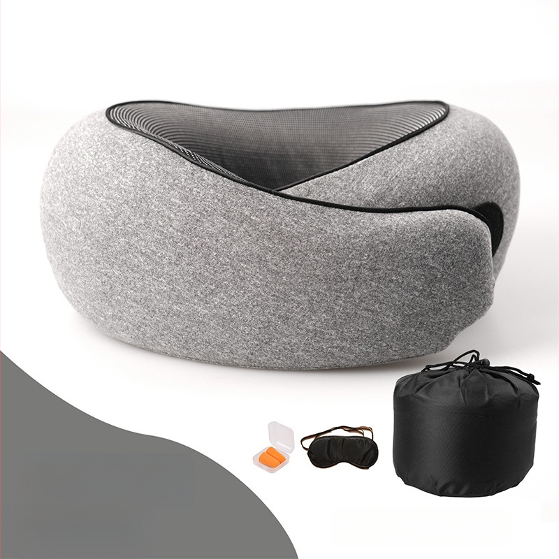 Διασυνοριακό Amazon χονδρικής υψηλής ποιότητας αφρός μνήμης μαξιλάρι σε σχήμα U μπορεί να αποθηκευτεί σε σχήμα U λαιμός μαξιλαριού για ταξίδια αεροσκαφών μαξιλάρι υπνάκο