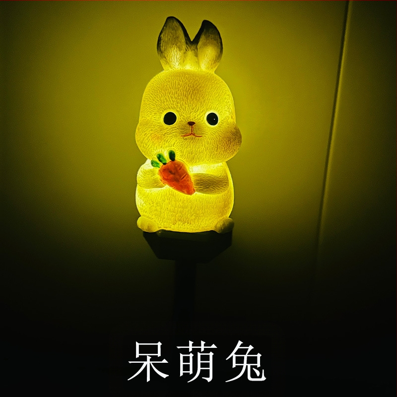 Tarpvalstybinis „Amazon“ saulės triušio lempos lauko kiemo vandeniui atsparios žemės lempos dervos amatų kraštovaizdžio lempų gamintojas