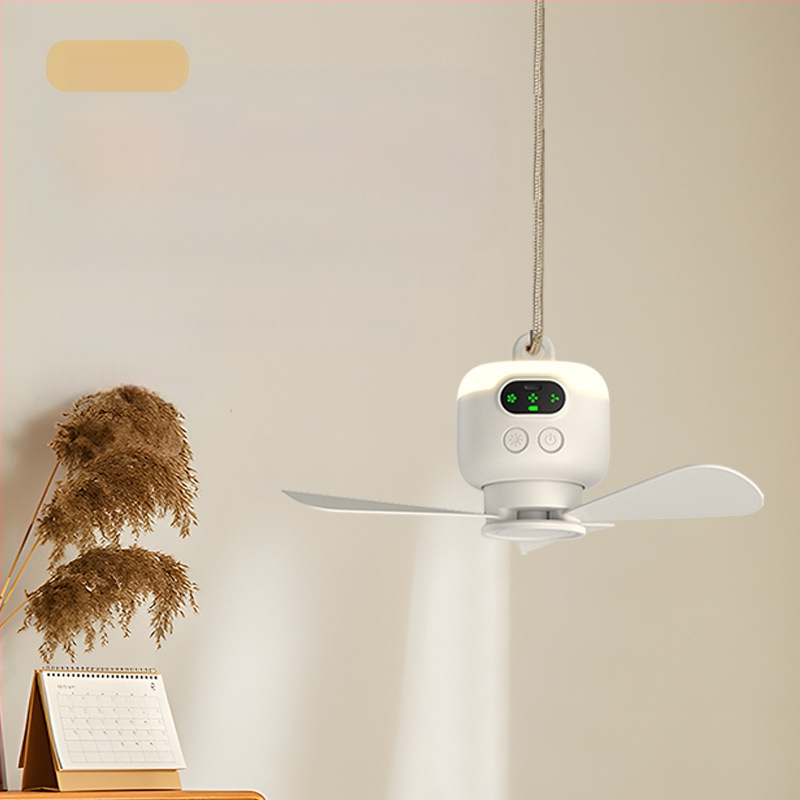 Távirányítós kis mennyezeti ventilátor, ultra csendes, nagy szél, diákhálótermi ágy töltése, kis éjszakai fény, szúnyogháló, elektromos ventilátor
